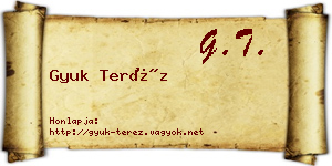 Gyuk Teréz névjegykártya
